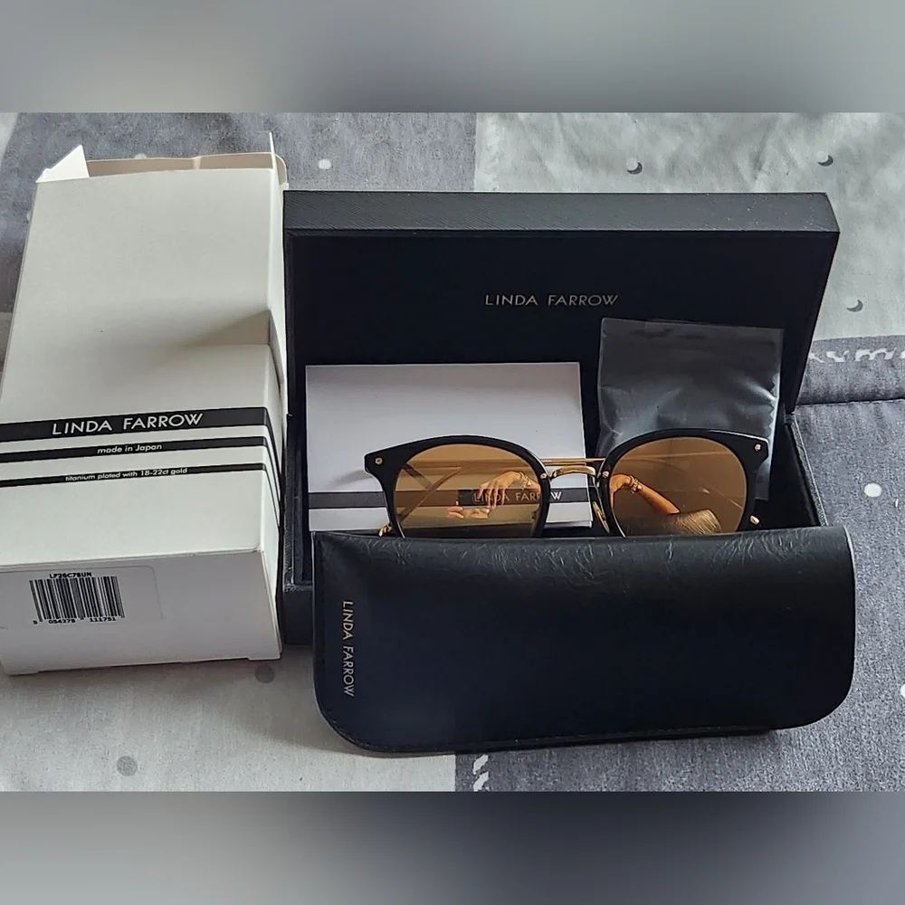 Linda Farrow Dolores C3 Oval Sunglasses New In Box